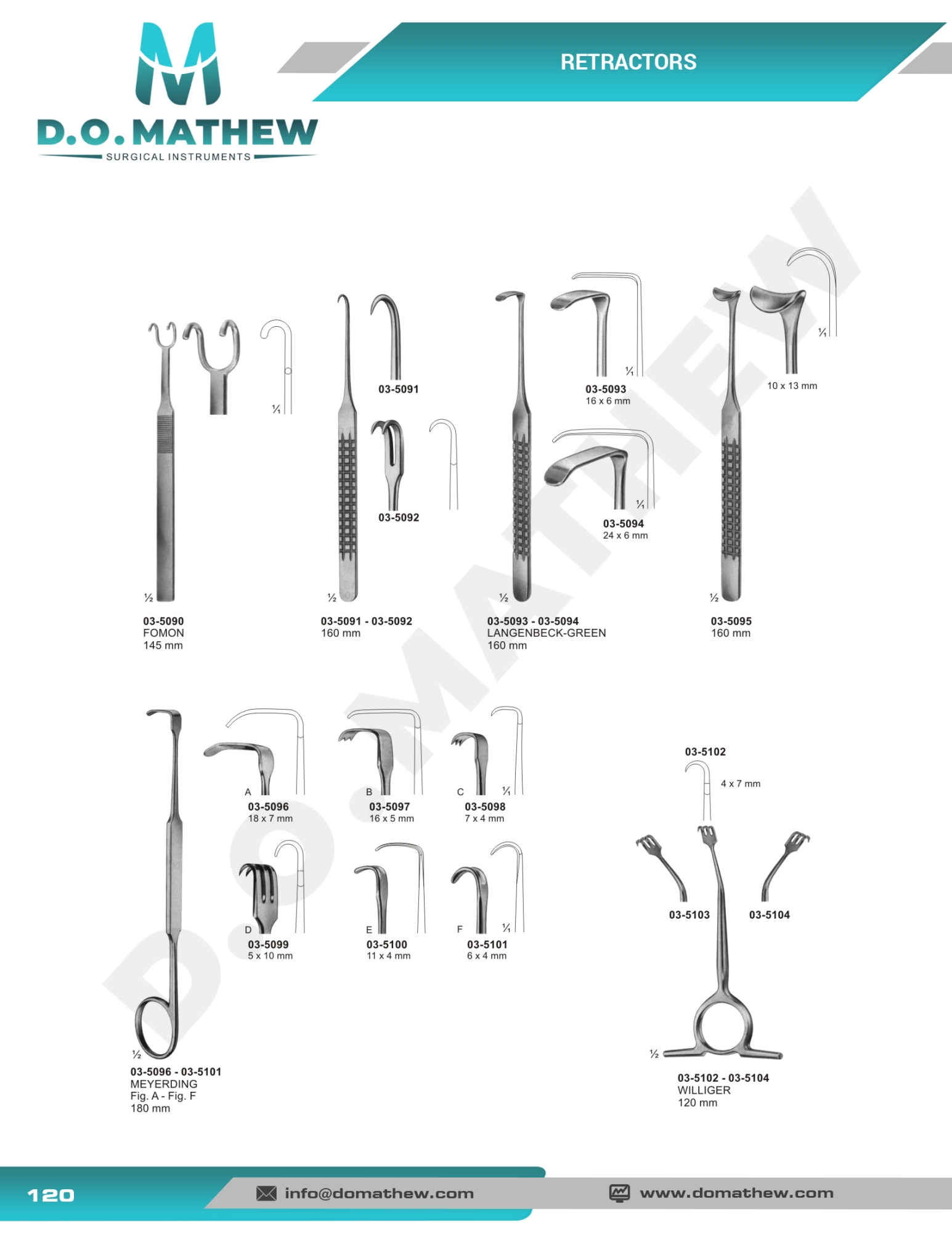   Hooks, Retractors, Spatulas, Spreaders, Abdominal Retractors